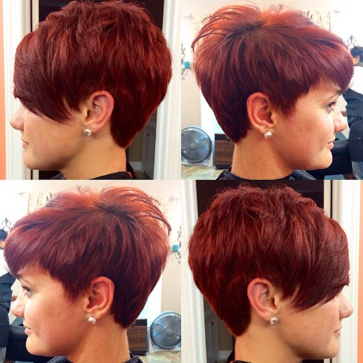 short copper pixie cut for thick hair  hairstyles weekly