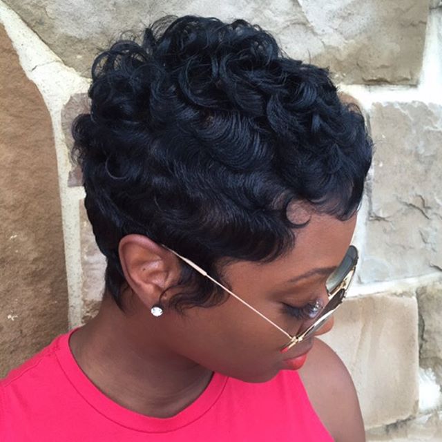 Curly Pixie Cut Black Hair 