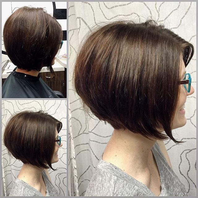 short graduated bob hairstyle with glasses - Hairstyles Weekly