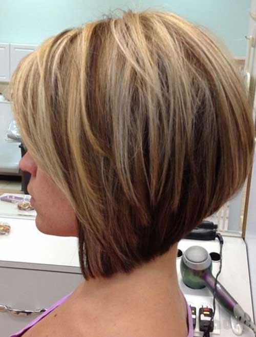 short inverted bob hairstyle with layers