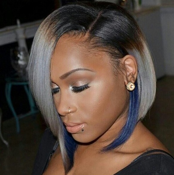 ombre straight bob