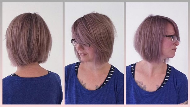 Short Pink Bob Hairstyle With Glasses Hairstyles Weekly