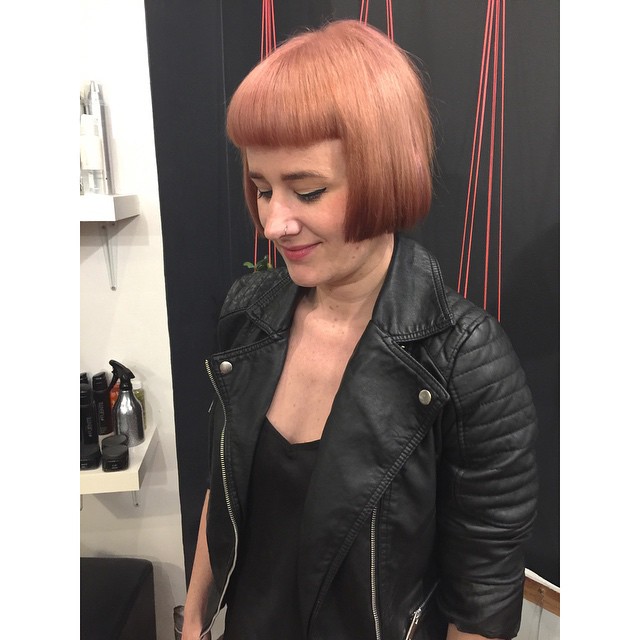 Short Red Blunt Bob Haircut For Women Over 50 With Fine Hair