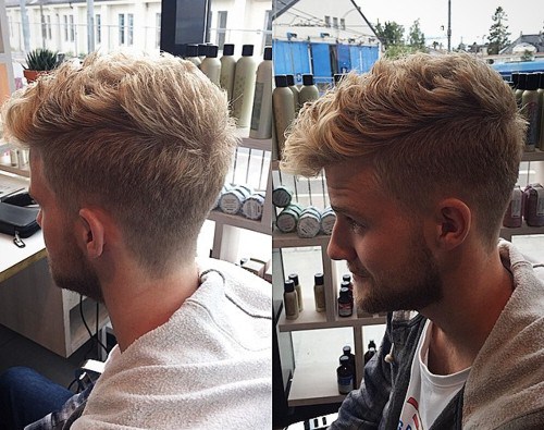 Short Wavy Faux Hawk Haircut For Men Hairstyles Weekly