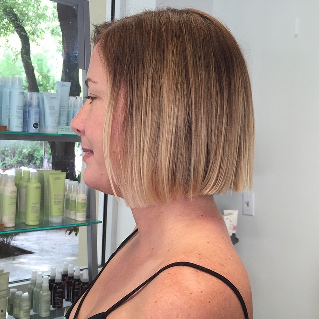 Side View Of Short Blunt Bob Haircut For Thin Hair