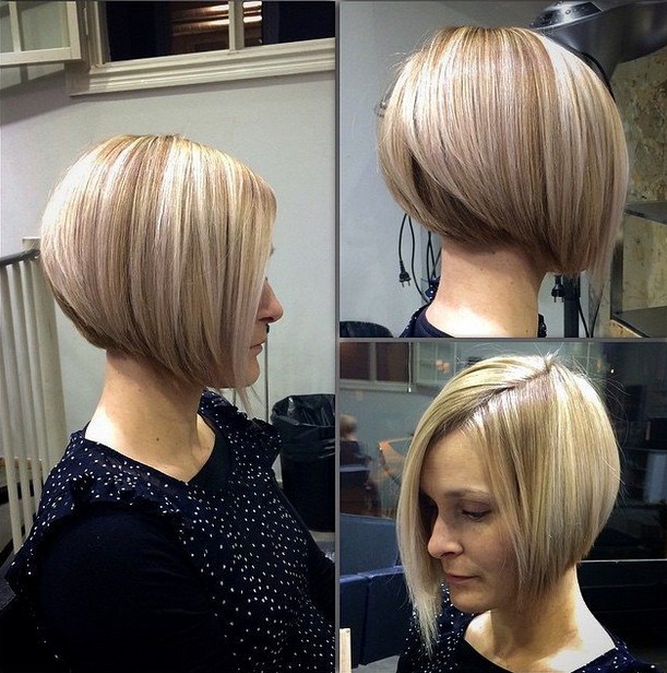 stacked short bob hairstyle