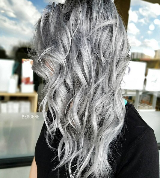 20 Trendy Gray Hairstyles Gray Hair Trend Balayage Hair