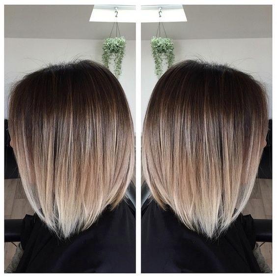 Straight short hair outlet balayage