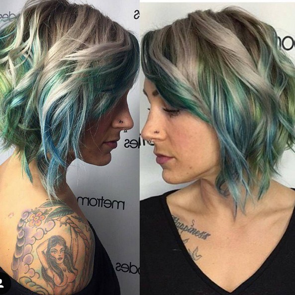 Short Blonde And Blue Hairstyles