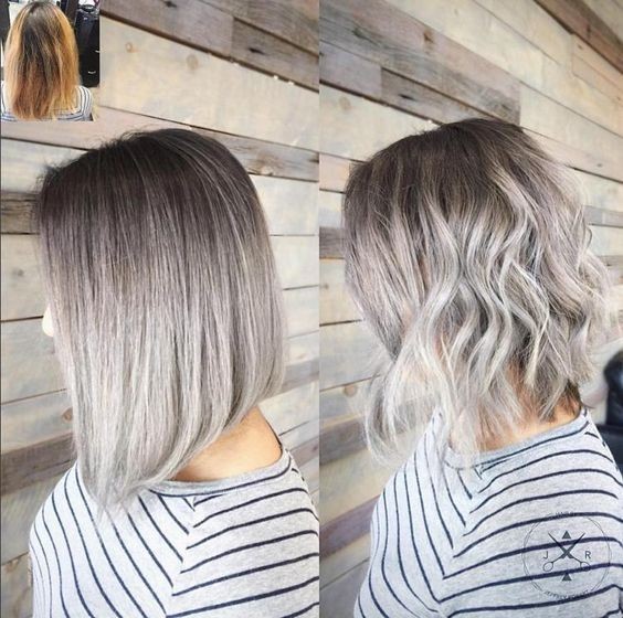 Trendy Gray Hairstyles Gray Hair Trend Balayage Hair Designs Hairstyles Weekly