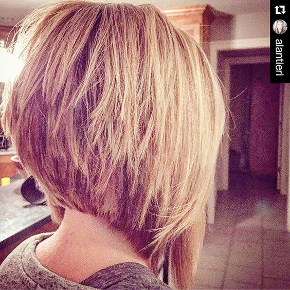 inverted stacked bob hairstyle for short hair 2017