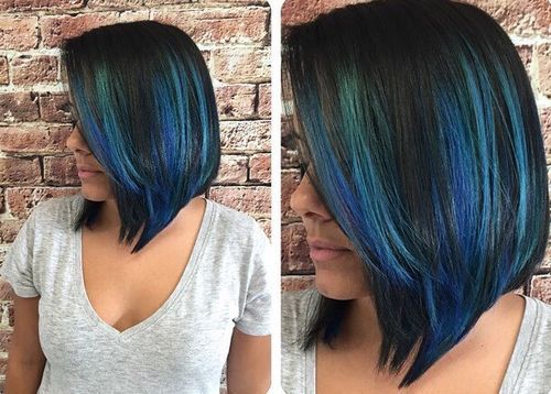 2. Blue ombre short hair - wide 6