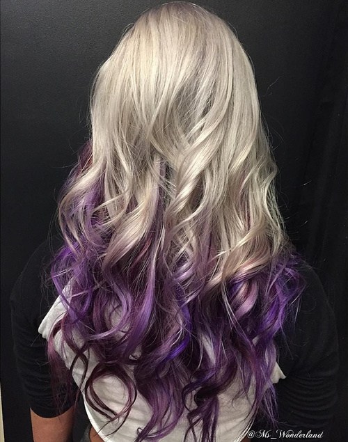 Golden and Lavender Hairstyle