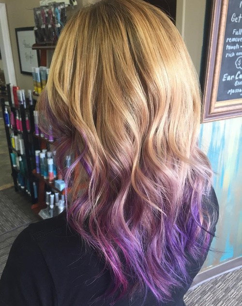 Honey and Lavender Hairstyle