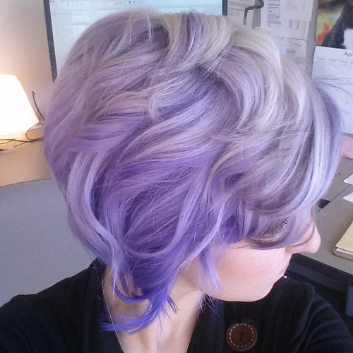 Lavender Ombre Short Hair