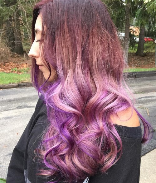 Lavender Ombre Waves