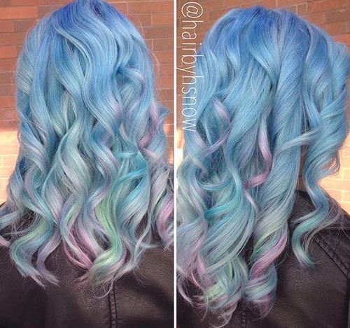 20 Blue Hair Color Ideas Pastel Blue Balayage Ombre Blue