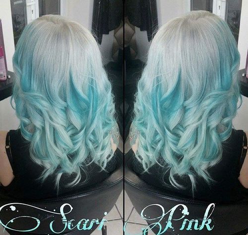 20 Blue Hair Color Ideas Pastel Blue Balayage Ombre Blue