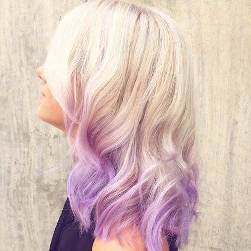 Sliver and Lavender Hairstyle