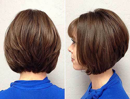 Inverted Bob with Wispy Bangs