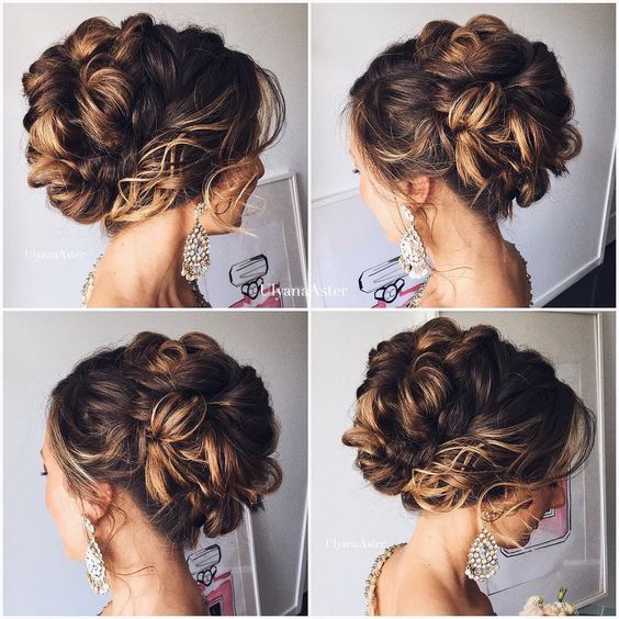 Chic Romantic updos for wedding