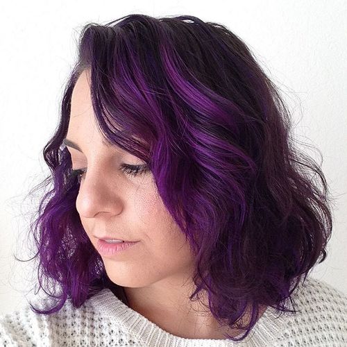 21 Cool Stylish Purple Highlighted Hair Ideas Purple