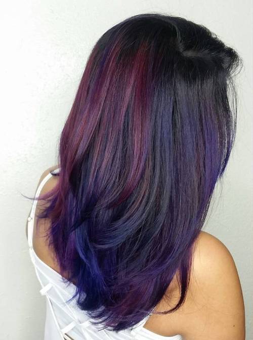 21 Cool Stylish Purple Highlighted Hair Ideas Purple Hairstyles