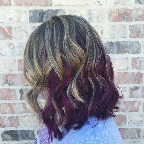 21 Cool Stylish Purple Highlighted Hair Ideas Purple Hairstyles