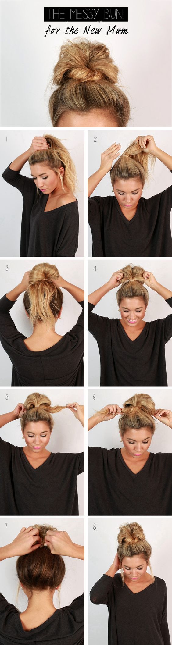 The messy bun for the new mum