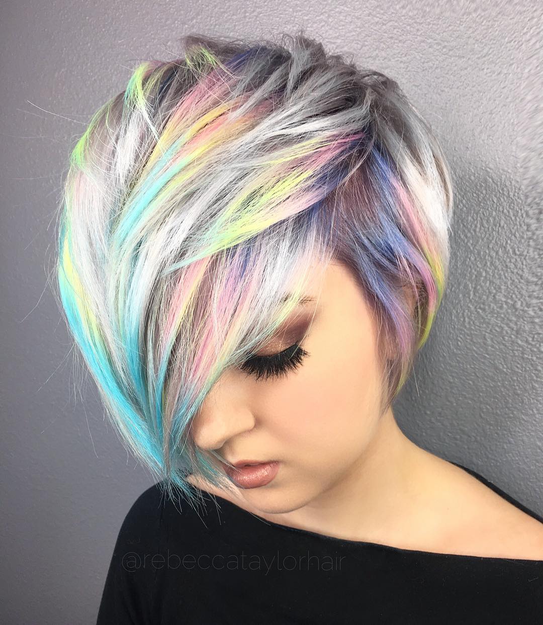 Dyed Pixie Cut