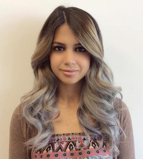 Ash Grey Ombre Hair  Grey ombre hair, Hair styles, Long hair styles