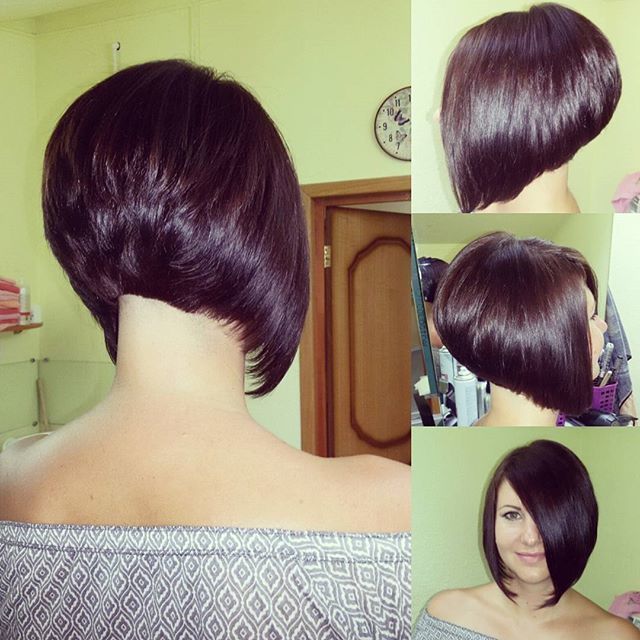 Inverted Stacked Bob Hairstyles Pictures