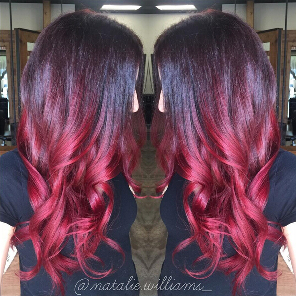 Long Hairstyles Red Ombre