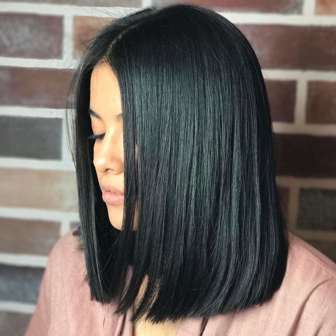 Medium Length Blunt Cut Bob - Jelitaf