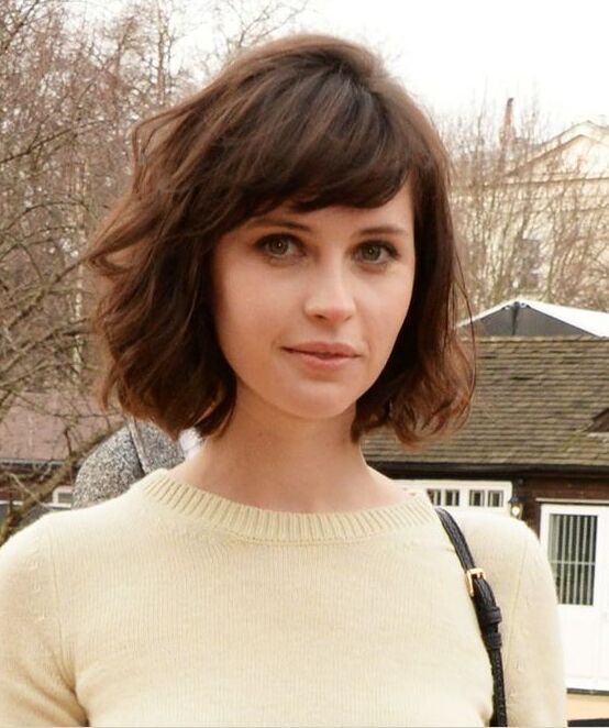 Short Haircut With Side Bangs