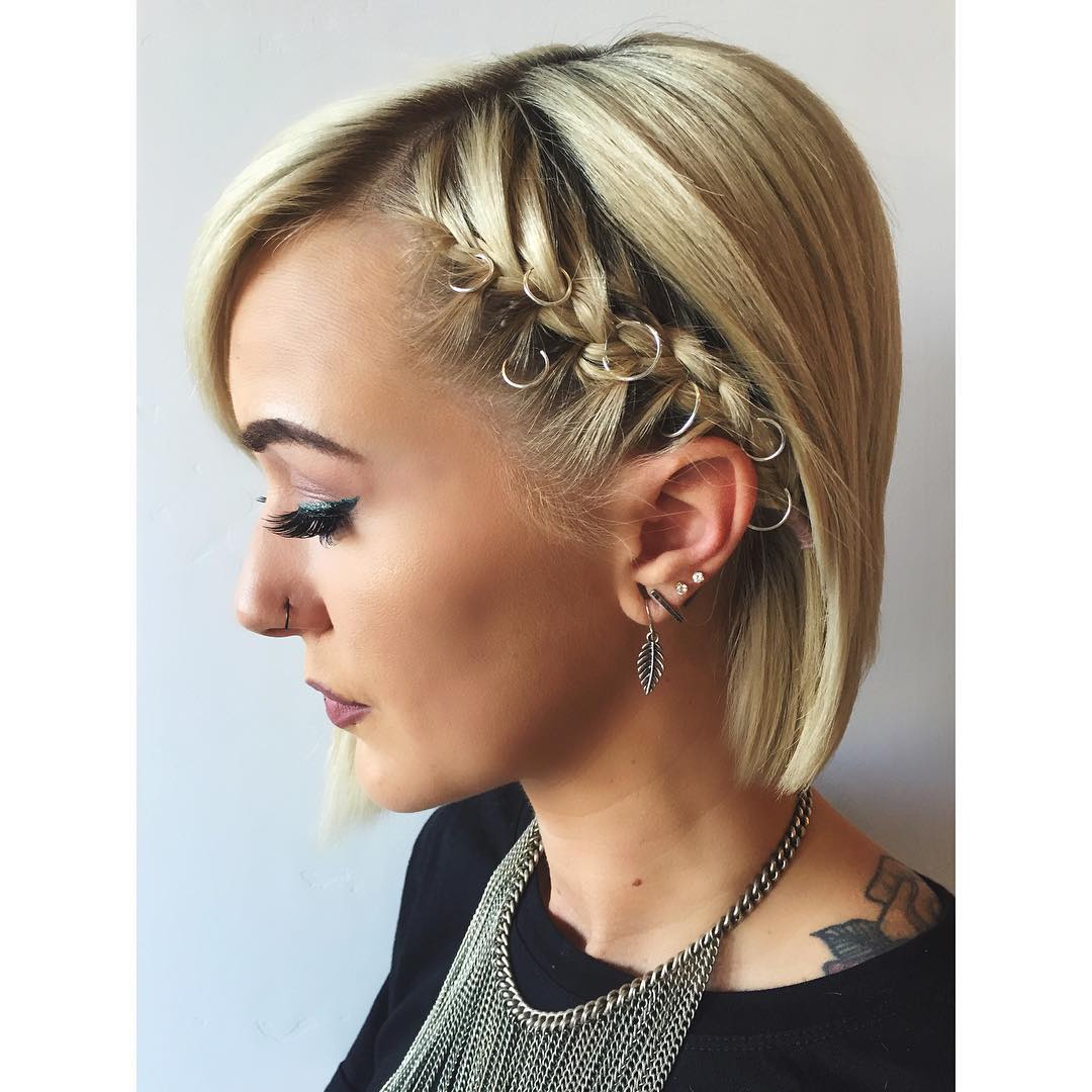 prom hairstyles for short hair updos with braids