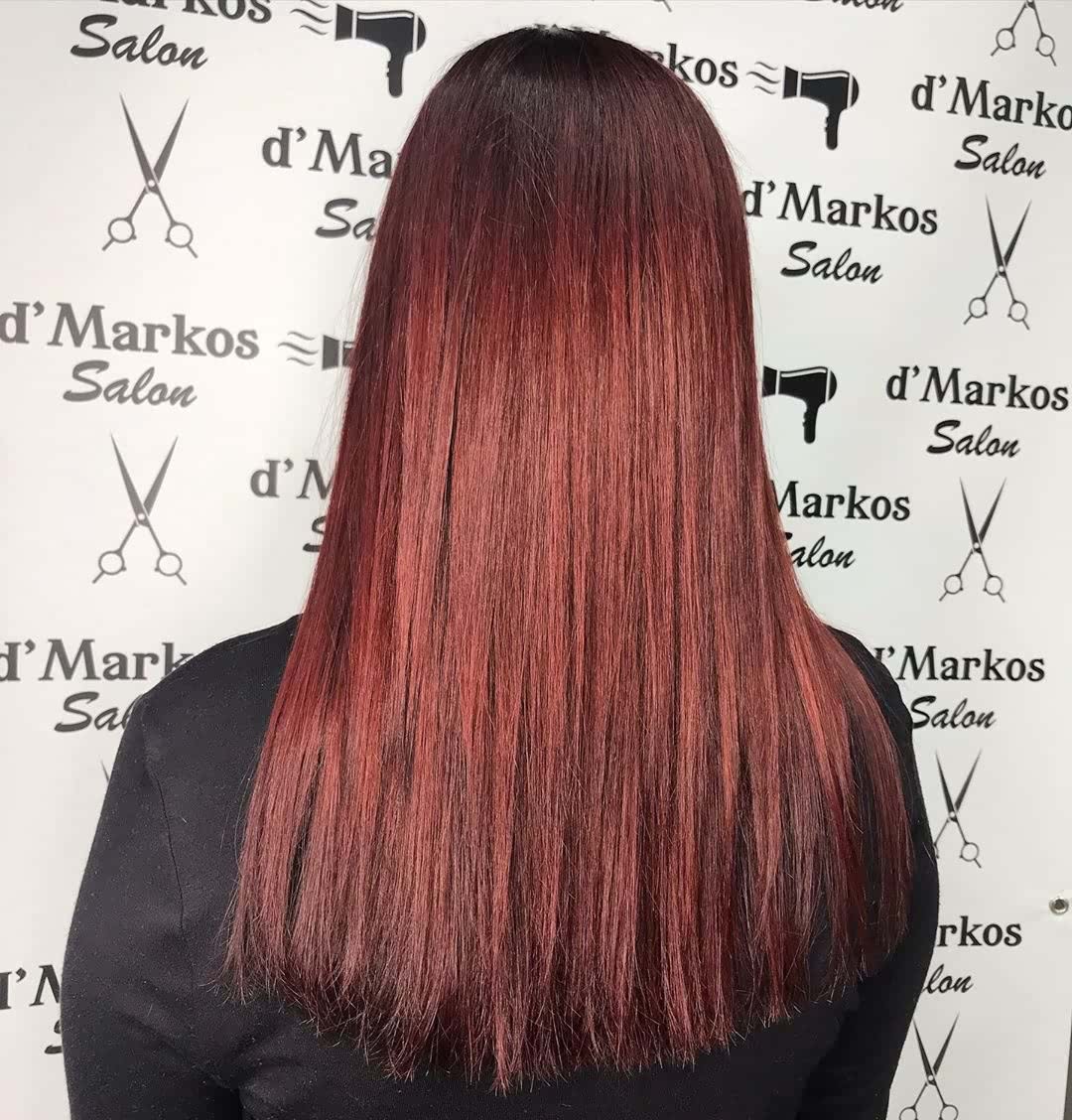 long red hairstyle