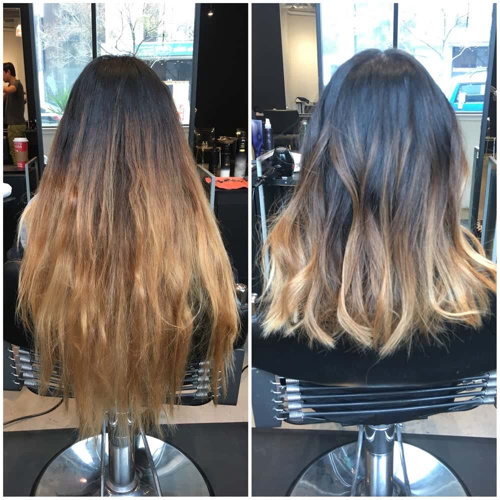 Image of Long layered hair with balayage mid length to long hairstyles