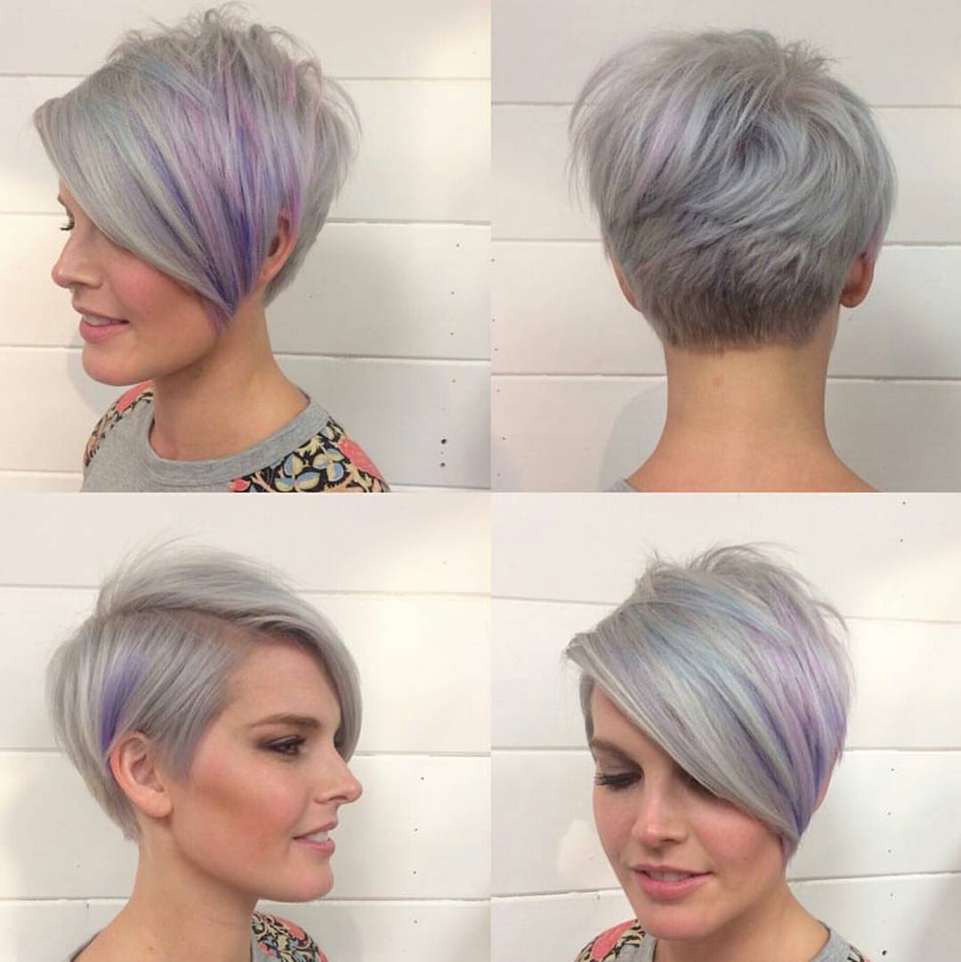 pixie cut with side swept bangs