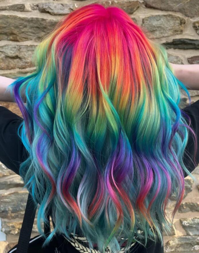 Aggregate 81+ rainbow colour hair super hot - in.eteachers