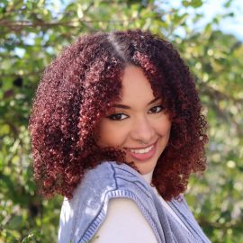red curly hairstyle for women