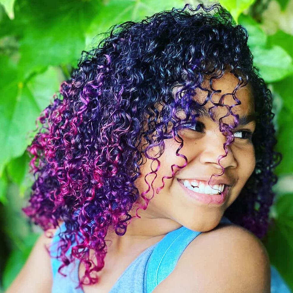 ombre curly hairstyles
