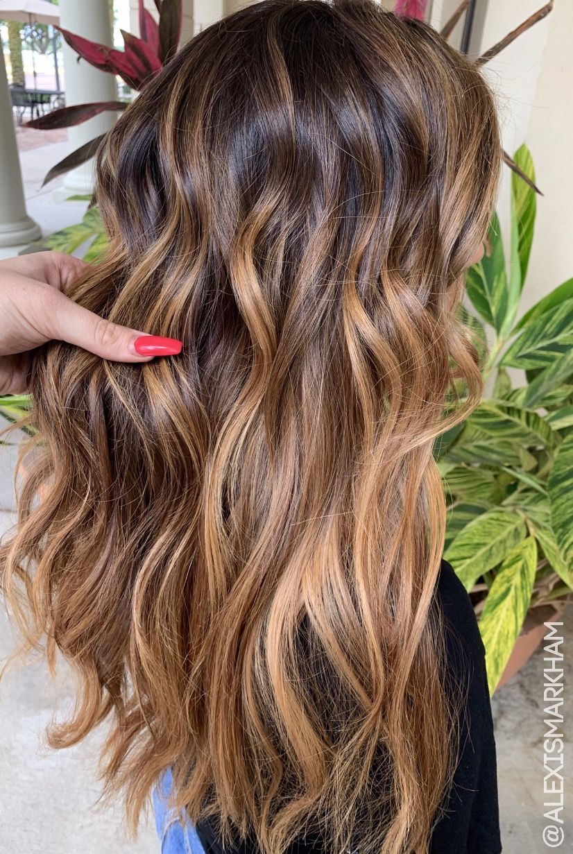 hair color ideas 2024: Caramel Melt Balayage