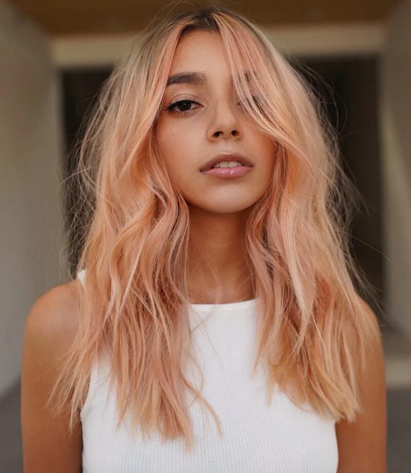 hair color ideas: Peach Blonde