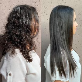 Uberliss treated hair before and after 1
