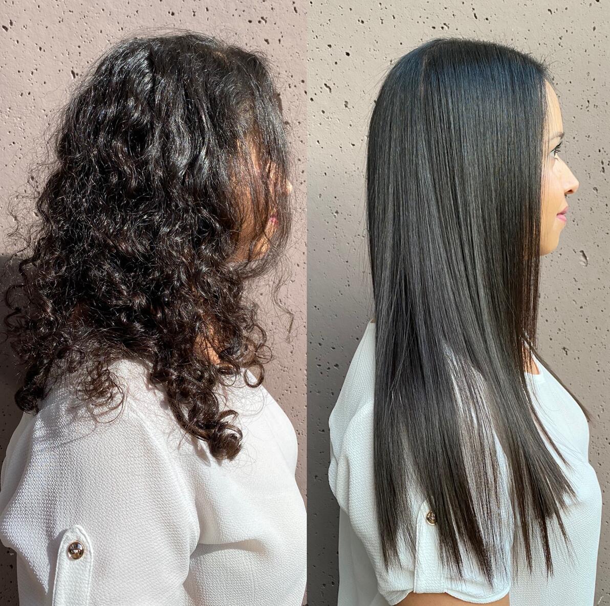 Uberliss treated hair before and after 1