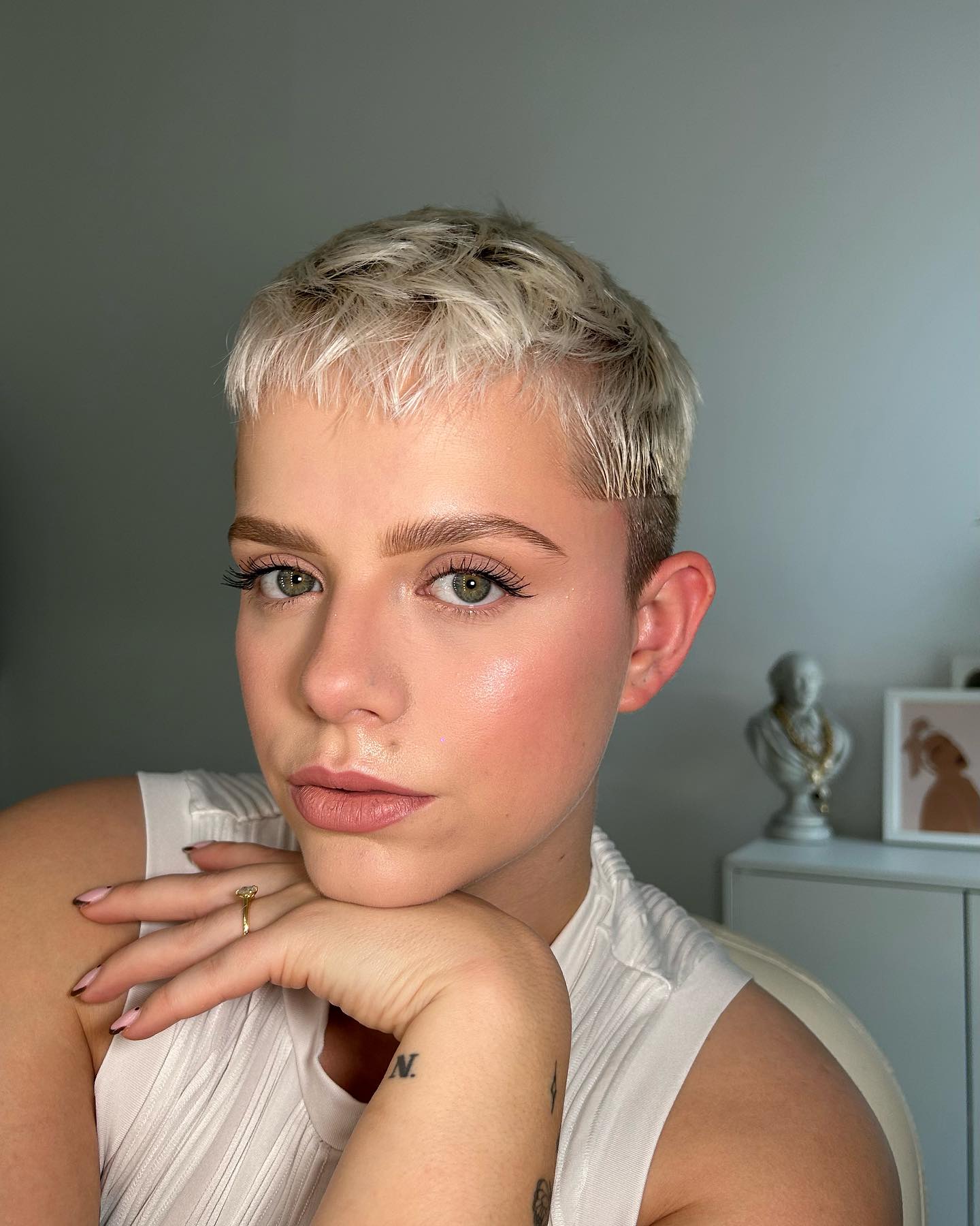 Pixie cut with Baby Bangs