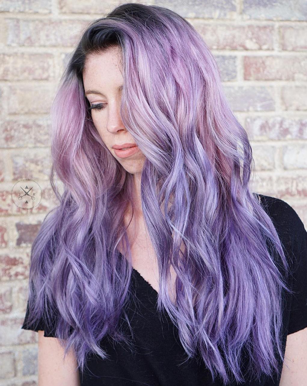 lavender and teal hair