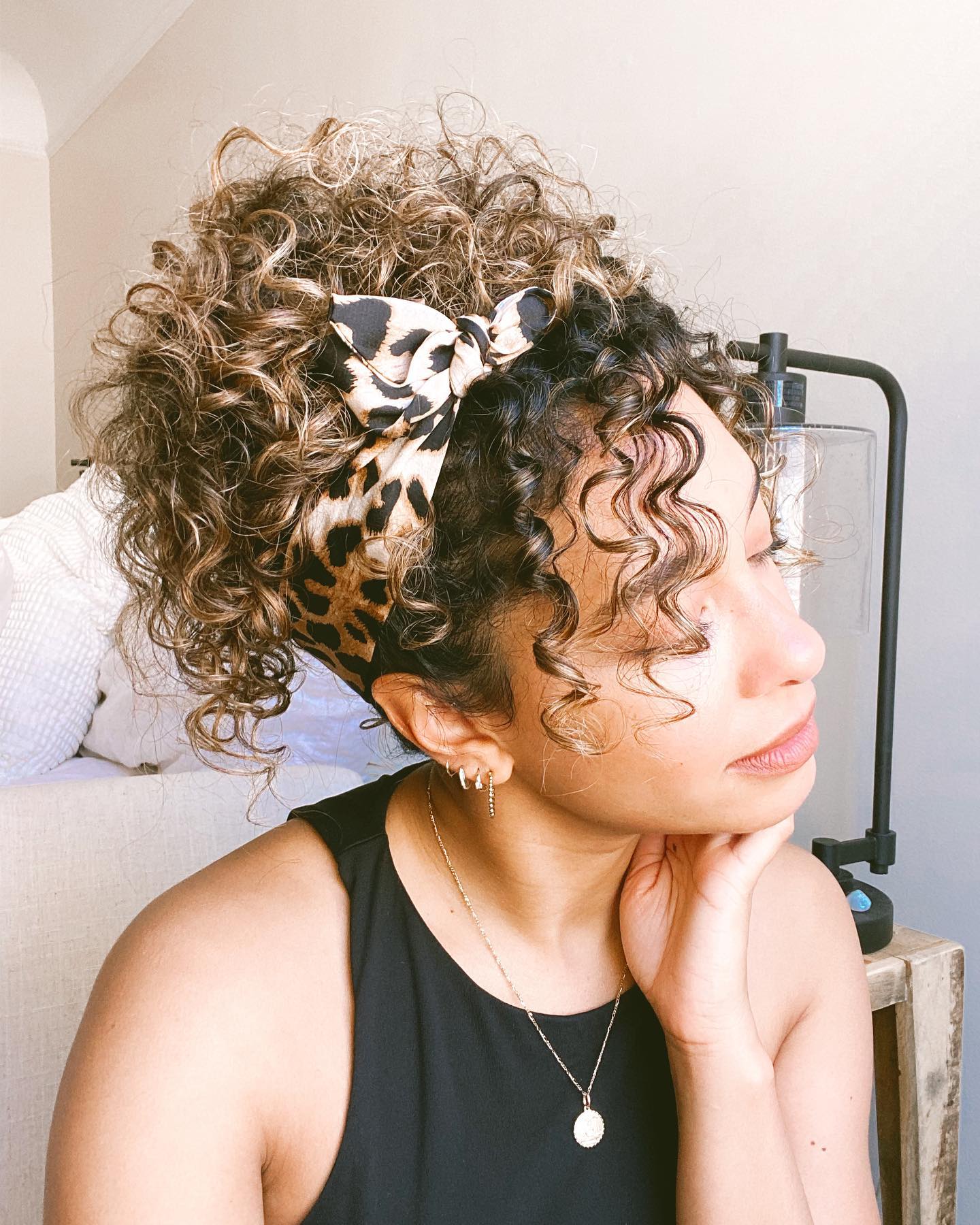 Stretched Curl Bangs