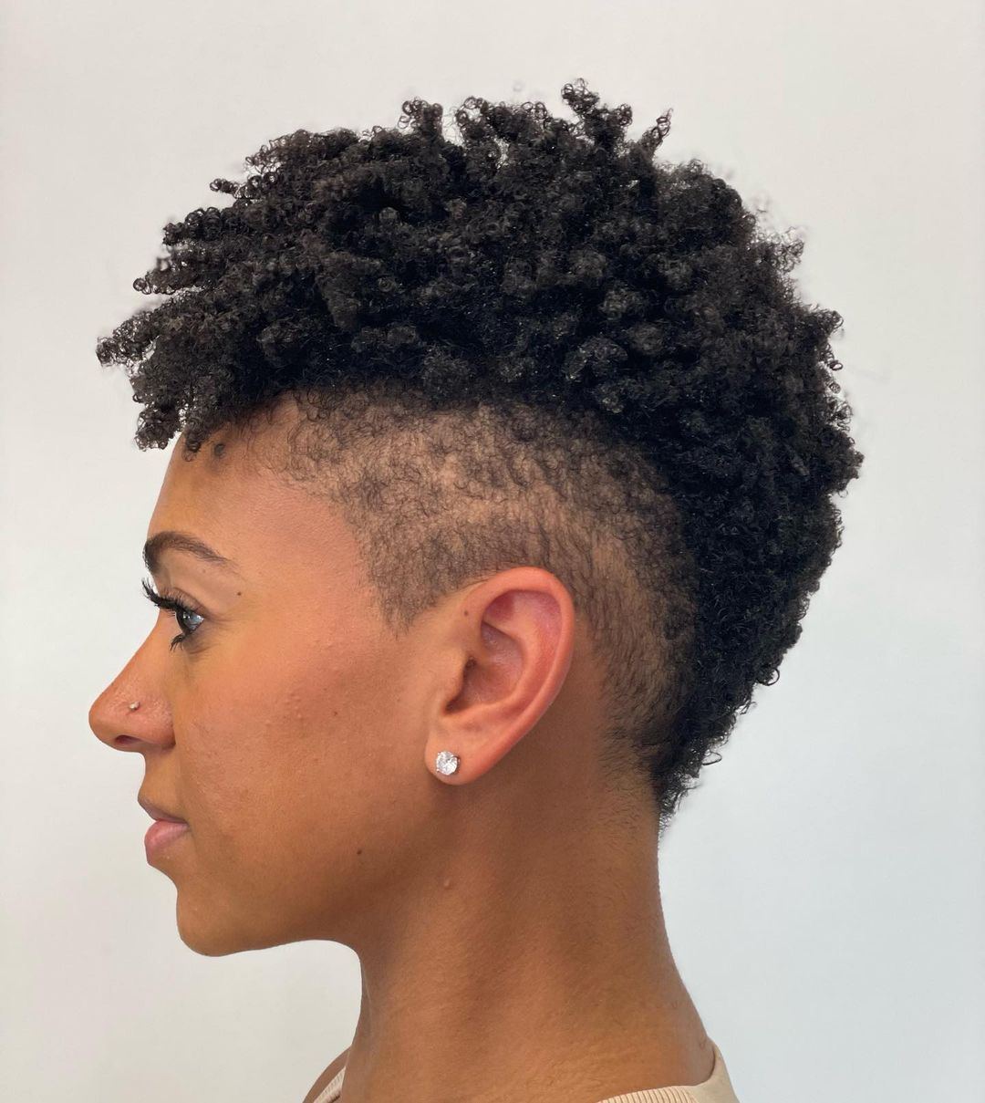 short black Curly Mohawk